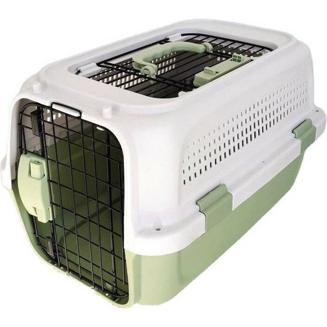 (Green, Boeing air box) Pet Flight Case Transport Box Breathable Cat Dog Outdoor Travel Carrier