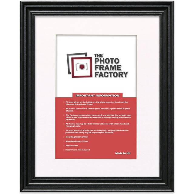 (Black Frame White Mount, 11x8.5 Pic (14x11 Frame)) Picture Frames Swept Style Photo Frames Poster Frames With Multicolored Mounts