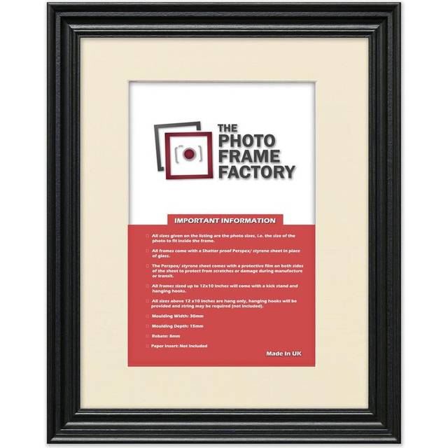 (Black Frame Ivory Mount, 20x20 Pic (24x24 Frame)) Picture Frames Swept Style Photo Frames Poster Frames With Multicolored Mounts