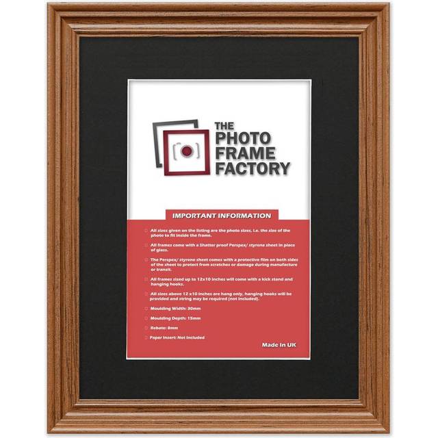(Dark Oak Frame Black Mount, 24x16 Pic (28x20 Frame)) Picture Frames Swept Style Photo Frames Poster Frames With Multicolored Mounts