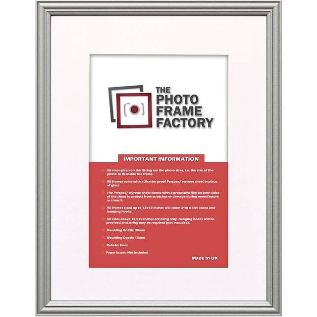 (Silver Frame White Mount, 20x20CM Pic (25x25CM Frame)) Silver Antique Traditional Style Photo Frames Picture Frames Poster Frame With Multicolored Mo