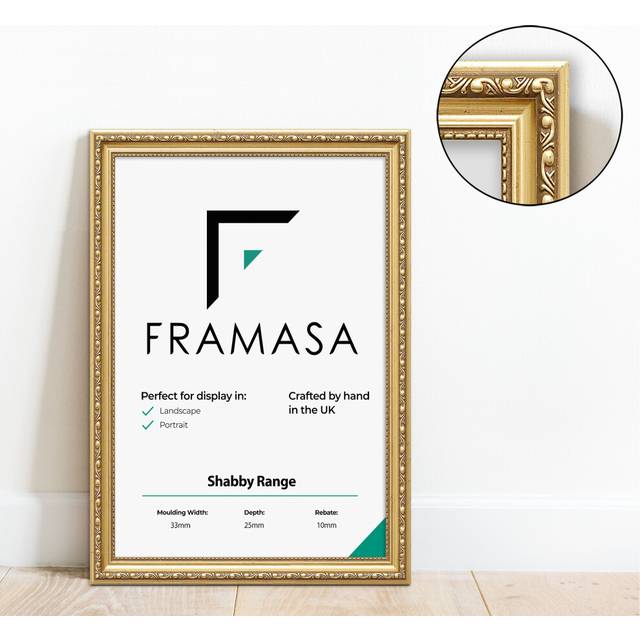 (Gold, A1- 840x594mm) New Ornate Shabby Chic Picture Frames Modern Photo Frames Online Frames