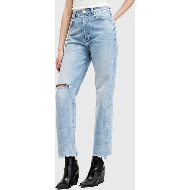 AllSaints Edie Destroy Jean - Blue, Blue, Size 32, Women
