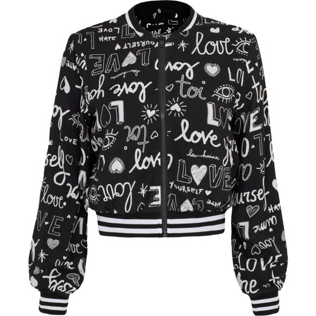 Hell Bunny Love Yourself Jacket Varsity Jacket black white