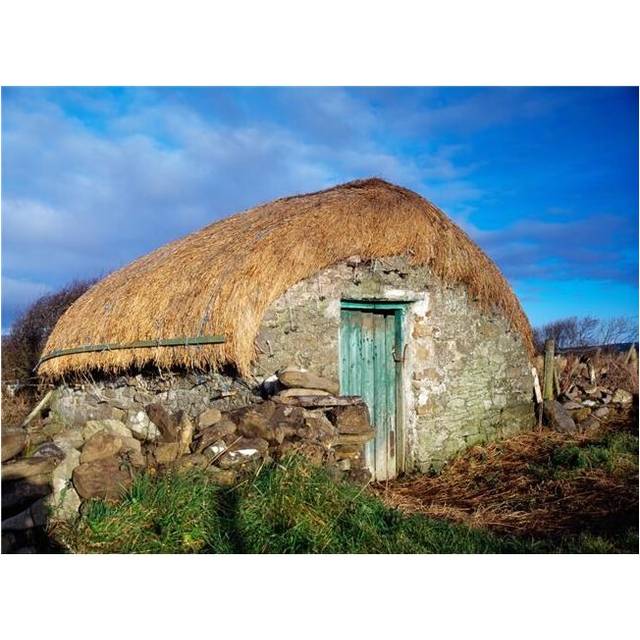 Thatched Shed St. Johns Point Co Donegal Ireland Poster Print by The Irish Image Collection, 18 x 13