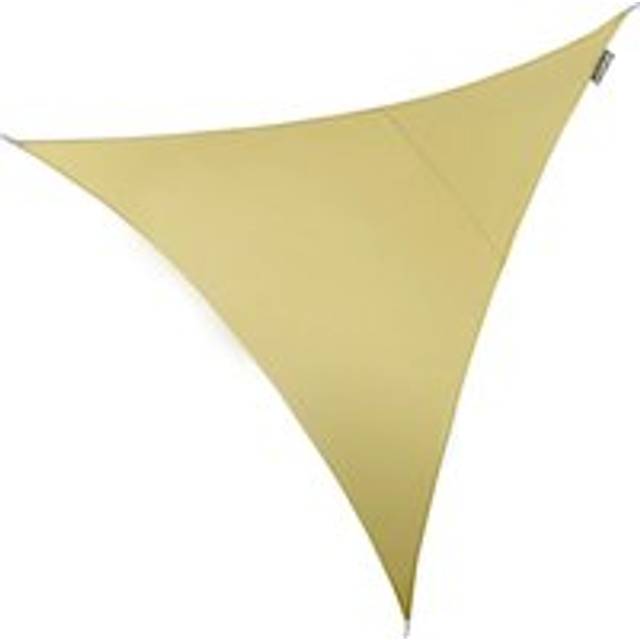 3m Triangle Water Resistant Patio Sun Shade 96.5% UV Block Free Rope - Beige - One Size