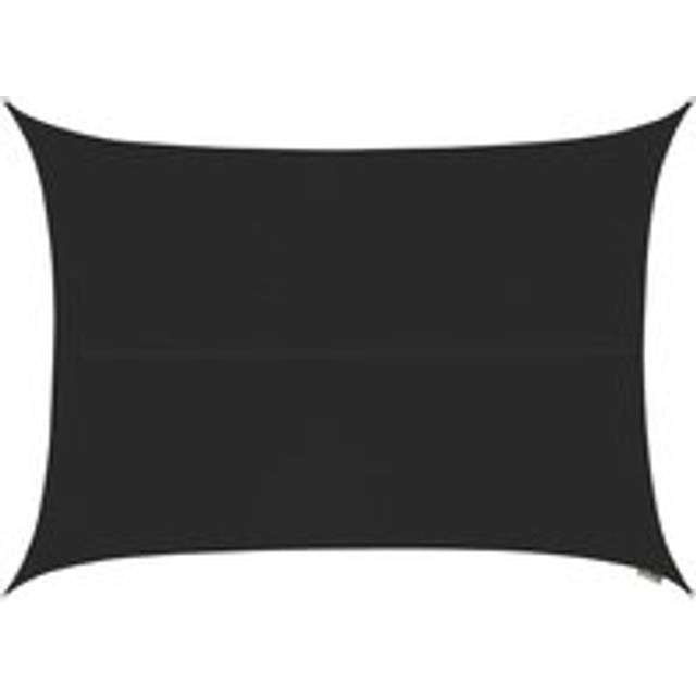 3m x 2m Waterproof Patio Sun Shade Sail Canopy 98% UV Block Free Rope - Black - One Size