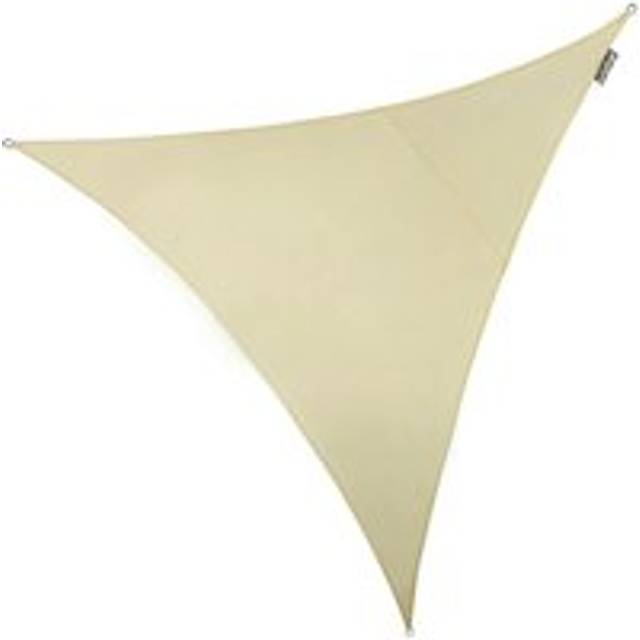 2m Triangle Waterproof Patio Sun Shade Canopy 98% UV Block Free Rope - Off White - One Size