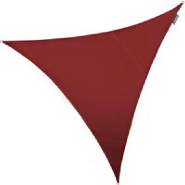 5m Triangle Waterproof Patio Sun Shade Canopy 98% UV Block Free Rope - Wine - One Size