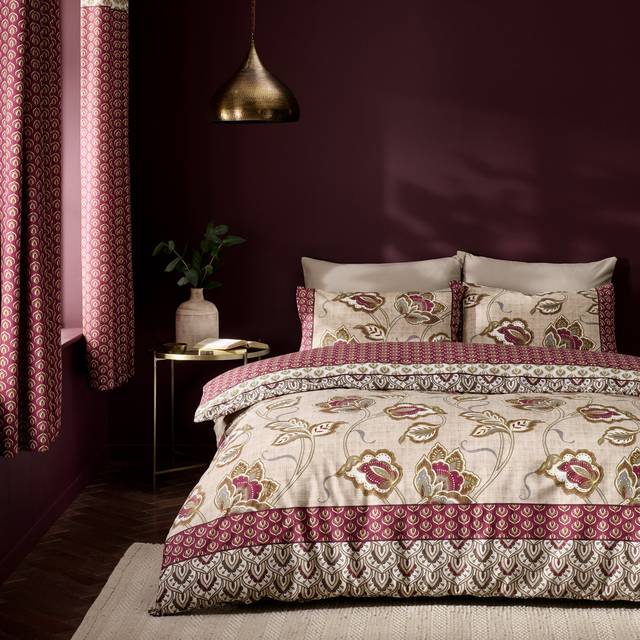 Catherine Lansfield Kashmir Duvet Cover &Amp; Pillowcase Set Db - Print - King