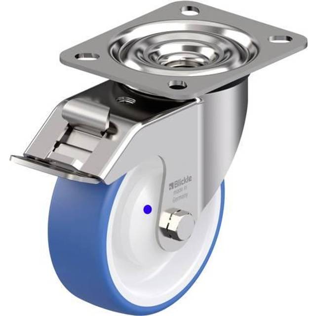 Blickle wheel Ø x width 100 x 35 mm, wheel Ø x width 100 x 35 mm, swivel castor with double stop, ball bearings
