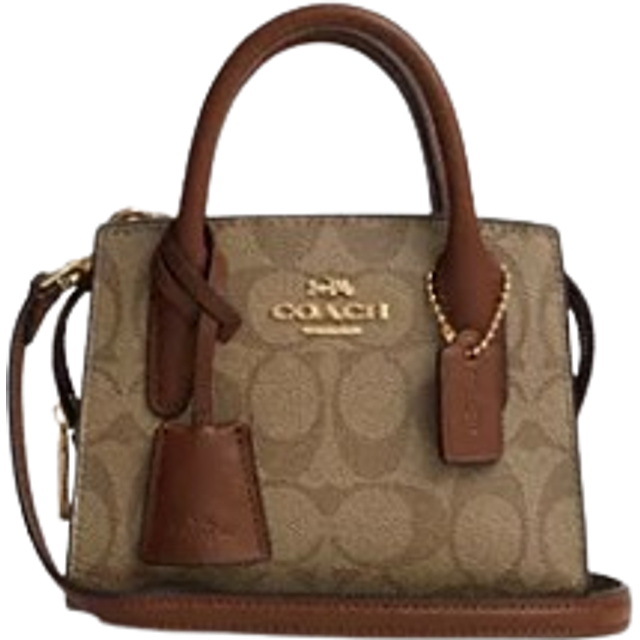 Coach Womens Signature Andrea Mini Carryall Bag - Beige - One Size