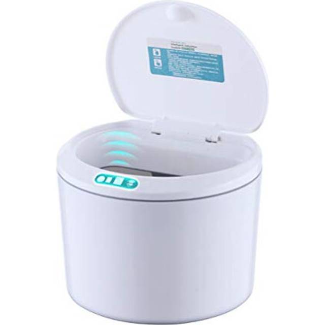 JTLB Trash Can, 3L Wastebasket Mini Sensor Touchless Waste Bin Mute Garbage Can SensorCan Trash Can, Kitchen Bin for Car, Desktop, Kitchen, Office