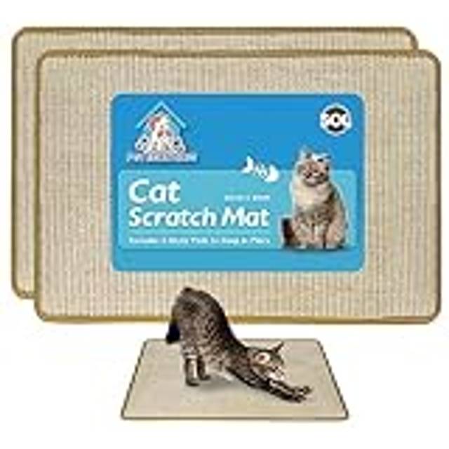 2pk Cat Scratching Mats | 60cm x 40cm | Prevent Damage to Your Sofa by Using This Sisal Mat Cat Scratcher | Your Cat Will Love Our Cat Scratch Mat |