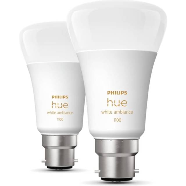 Philips Hue Wa 8W A60 B22 Smart Led Bulbs 2-Pack - One Colour
