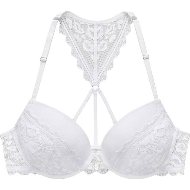 Vivance Underwired Lace Push Up Bra - Natural