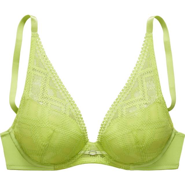 Vivance Underwired Jacquard Lace Push Up Bra - Natural