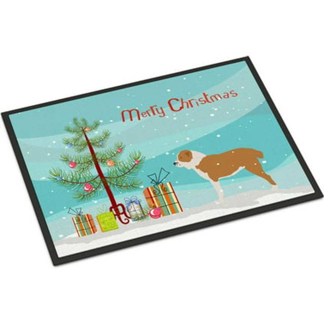 """""Caroline's Treasures Central Asian Shepherd Dog Merry Christmas Tree Indoor or Outdoor Mat 24x36 BB2946JMAT 24"""""""" x 36"""""""" Multicolor"""""