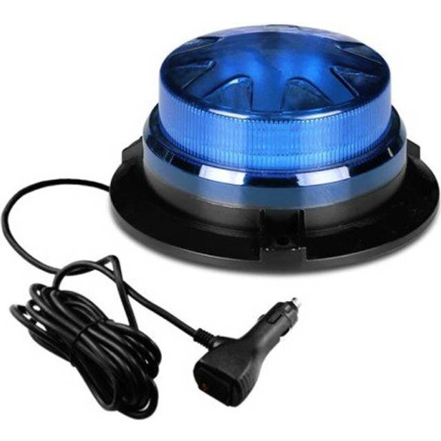 LED Rotating Flashing Strobe Light Blue Emergency Fire Truck Warning Lamp 9-24V Indicator Magnetic Signal Beacon Lights