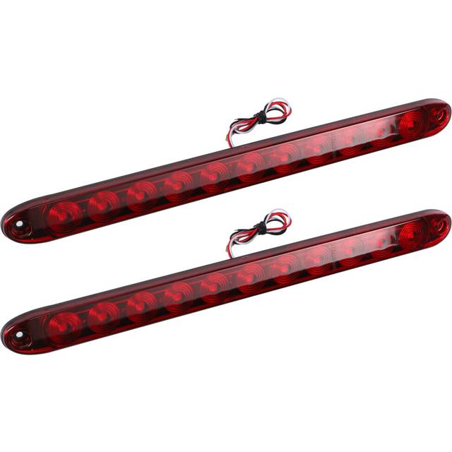 2Pcs Red 15 Inch 11 Led Trailer Light Bar Sealed Turn Tail Waterproof