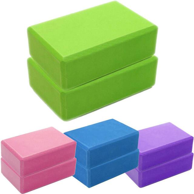 (Gray) 2X EVA Yoga Foam Brick Stretching Pilates Exercise