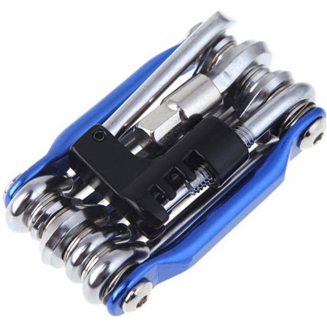 Multifunction Bicycle Repairing Set Carbon Steel Bike Repair Kit Wrench Screwdriver Chain blue