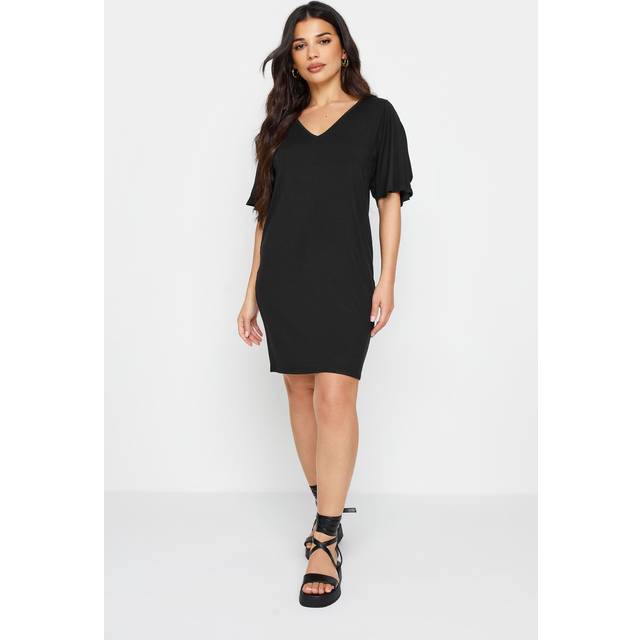 Pixiegirl Black Tie Back Tshirt Dress 10 Pixiegirl | Petite Women's Casual Dresses