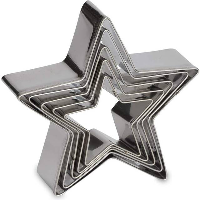 Star Cookie Cutter Set-5 pcs Stainless Steel Five-pointed Star Biscuit Molds Fondant Cake Cookie Cutter Set