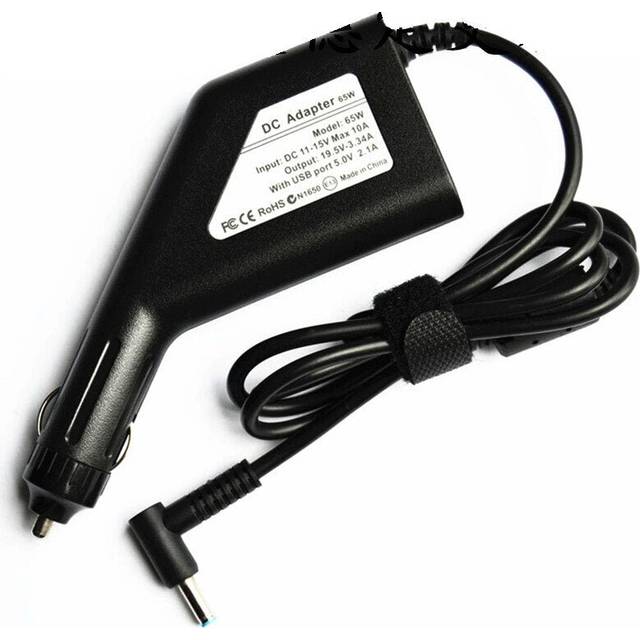 19.5V 3.33A Laptop DC Car Charger For HPEnvy4 Envy6 K001TX C8K20PA TPN-F112 F113 Pavilion 15 Series Notebook Adapter 4.5*3.0mm