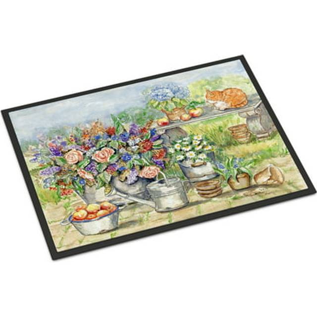 """""Caroline's Treasures Patio Bouquet and Cat Indoor or Outdoor Mat 24x36 APH3567JMAT  24"""""""" x 36""""""""  Multicolor"""""