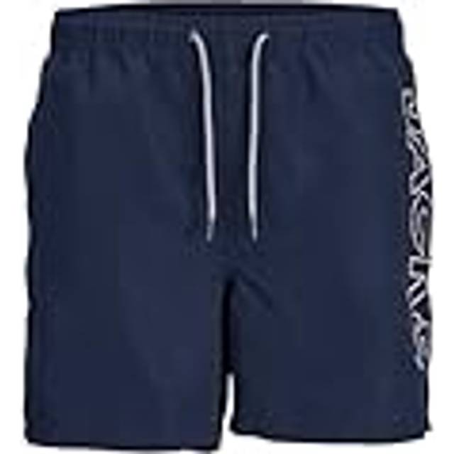 Jack & Jones Mens Jpstfiji Jjswim Double Logo Swim Short