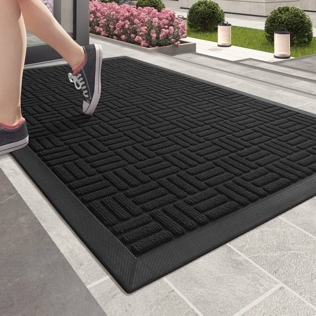 Color&Geometry Front Door Mat Outdoor Doormat for Home Entrance Outside Entry Exterior Floor Heavy Duty Non-Slip Welcome Matt for Patio Waterproof - 2
