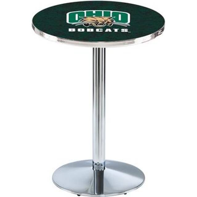 Holland Bar Stool L214C4236UnivOH 42 in. Ohio Bobcats Pub Table with 36 in. Top, Chrome