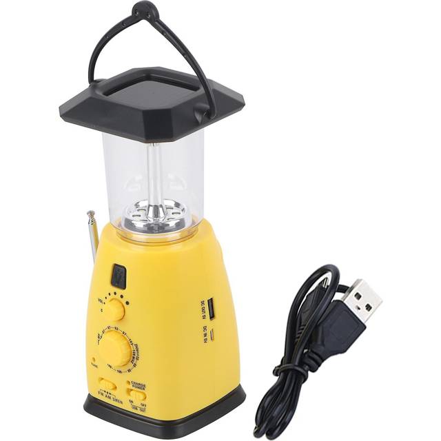 Hand Crank Solar Power Led Camping Emergency Flashlight Torch Lamp Phone Charger