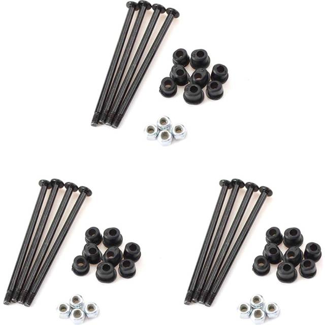 12X Front and Rear Swing Arm Screw Pin with Shaft Sleeve for 144002 144010 124016 124017 RC Car Parts Accessories