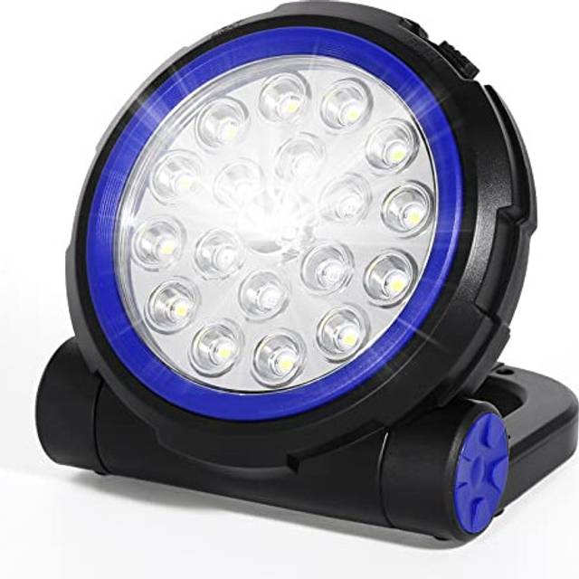 AGM Rechargeable Outdoor Work Light, 4 Lighting Modes Portable Floodlight w/ Magnetic Back, 5200mAh Battery Life, for Camping, Fishing, Power Cuts or