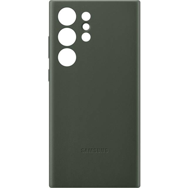 Genuine samsung galaxy s23 ultra leather back case cover green