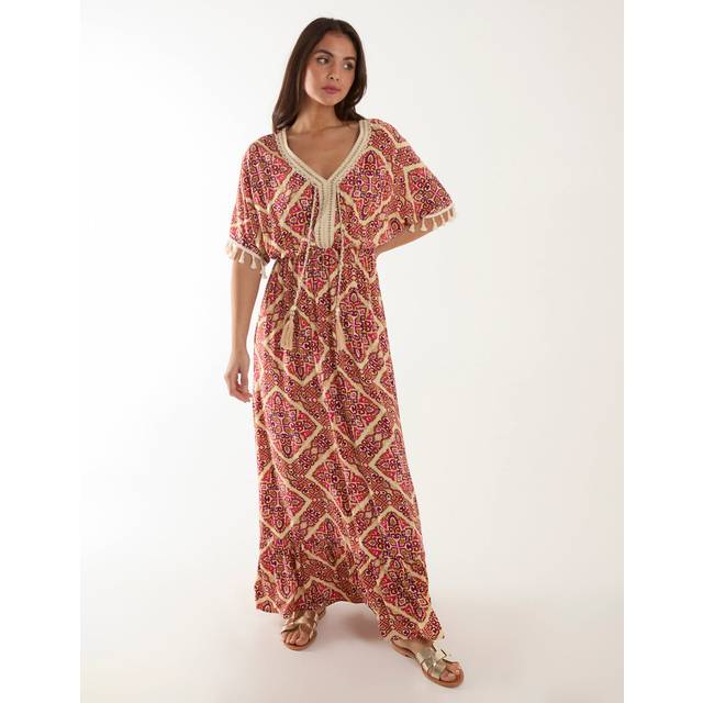 Blue Vanilla Womens Embellished Trim Maxi Dress - Multicolour - Size Small
