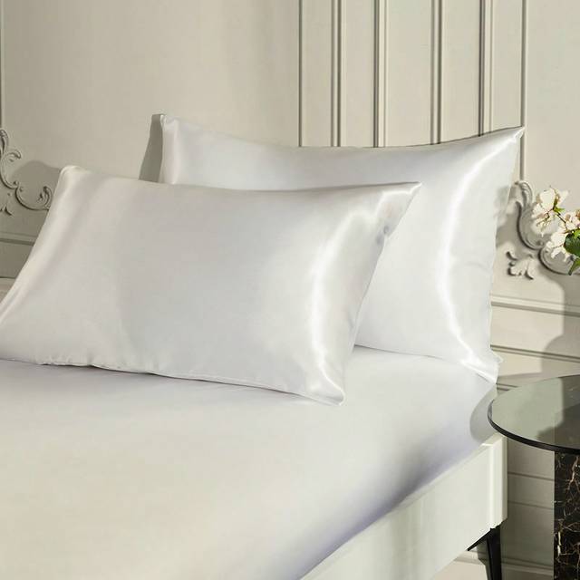 2st Premium Silky Satin Kuvert Örngott Set, Mjuk Andas Skrynkfri Bättre För Hår Hud Sömn, Kuddfodral Utan fyllning, Vit - Vitt (60*60,80*80,50*66,50*70,50*75,51*91,66*66,43*63)