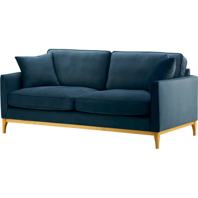 17 Stories Jaaron Loveseat Light Oak/Blue 91cm H x 201cm W x 95cm D