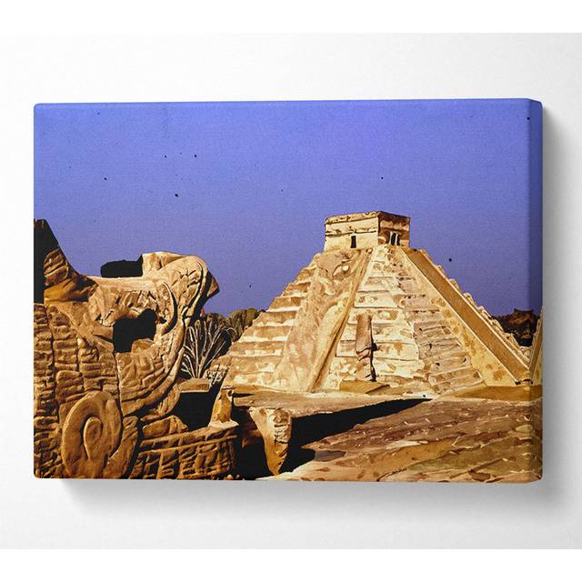 Mexico Pyramids - Print - Multicolour (66cm H x 106.6cm W x 10cm D)