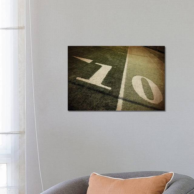 Football 10-Yd Line - Photograph Print on Canvas - Wrapped Canvas (45.72cm H x 66.04cm W x 1.91cm D)