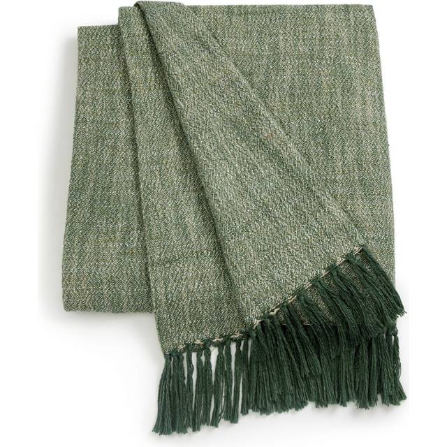 Habitat Woven Throw - Green - 125x150cm