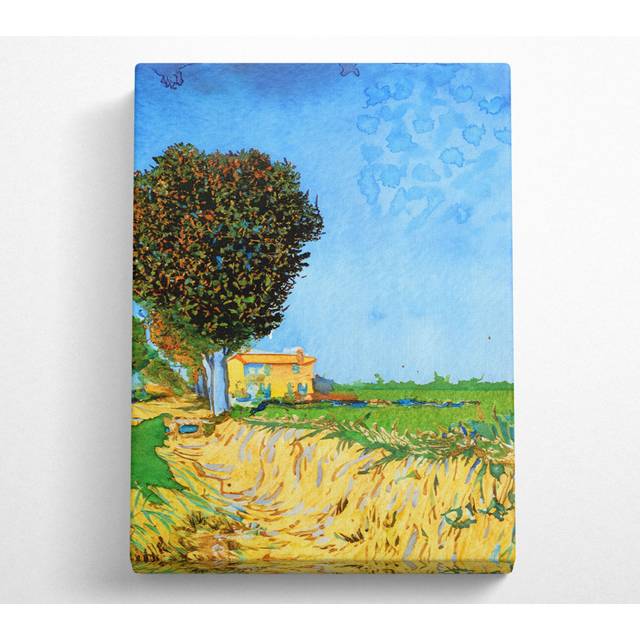 Van Gogh A Lane Near Arles - Wrapped Canvas Art Prints - Multicolour (106.6cm H x 66cm W x 10cm D)