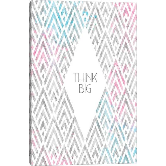 Think Big by Melanie Viola - Typography on Canvas - Wrapped Canvas (66.04 cm H x 45.72 cm W x 3.175 cm D)