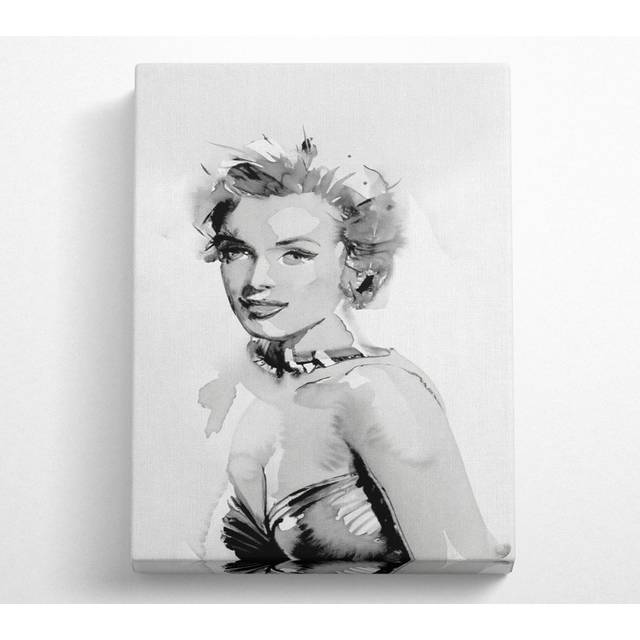 Marilyn Monroe Rare Classic 02 - Wrapped Canvas Art Prints - Multicolour (50.8cm H x 35.6cm W x 10cm D)
