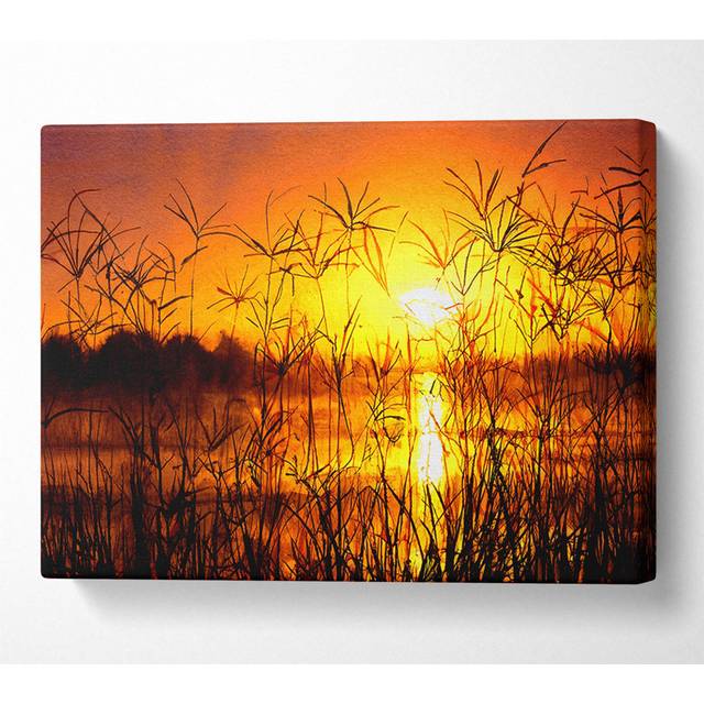Sunset Light Summer - Wrapped Canvas Art Prints - Multicolour (101.6cm H x 142.2cm W x 10cm D)