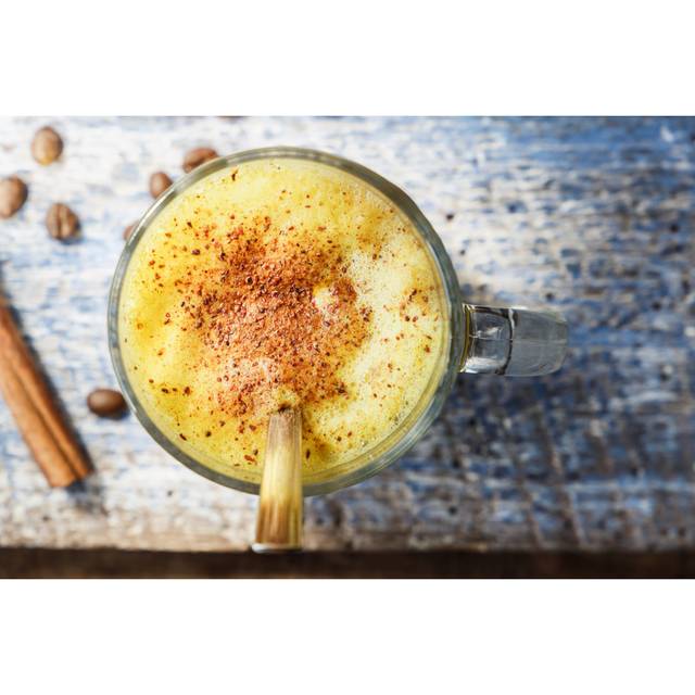 Golden Milk - Wrapped Canvas Photograph (30cm H x 46cm W x 3.8cm D)