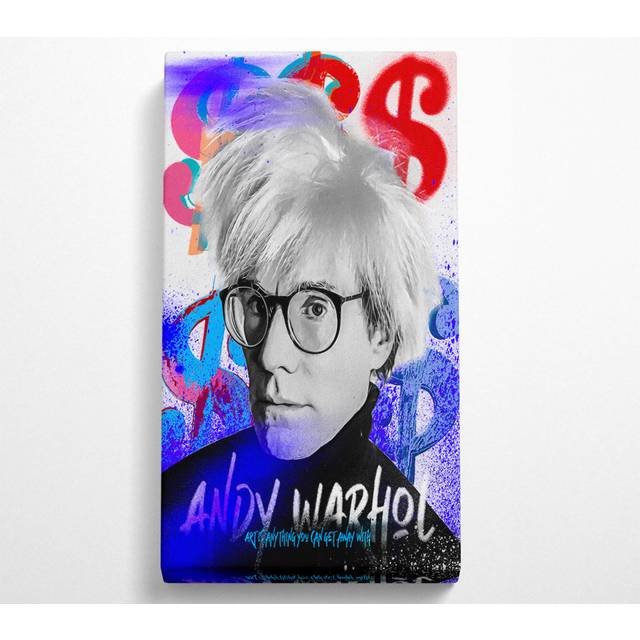 Beneccio Warhol Portrait - Wrapped Canvas Art Prints (81.28cm H x 40.64cm W x 1cm D)