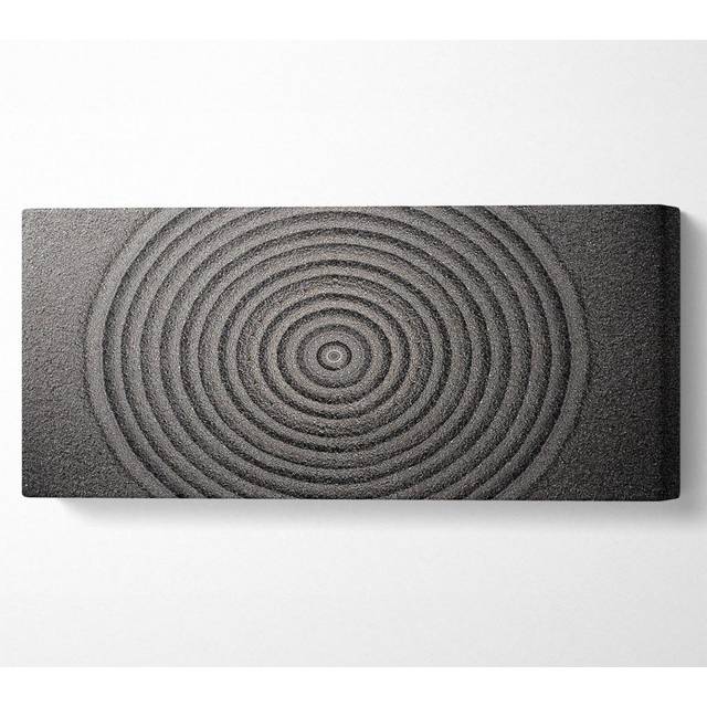 Perfect Circular Sand Formation Zen - Wrapped Canvas Art Prints - Multicolour (50.8cm H x 121.9cm W x 10cm D)